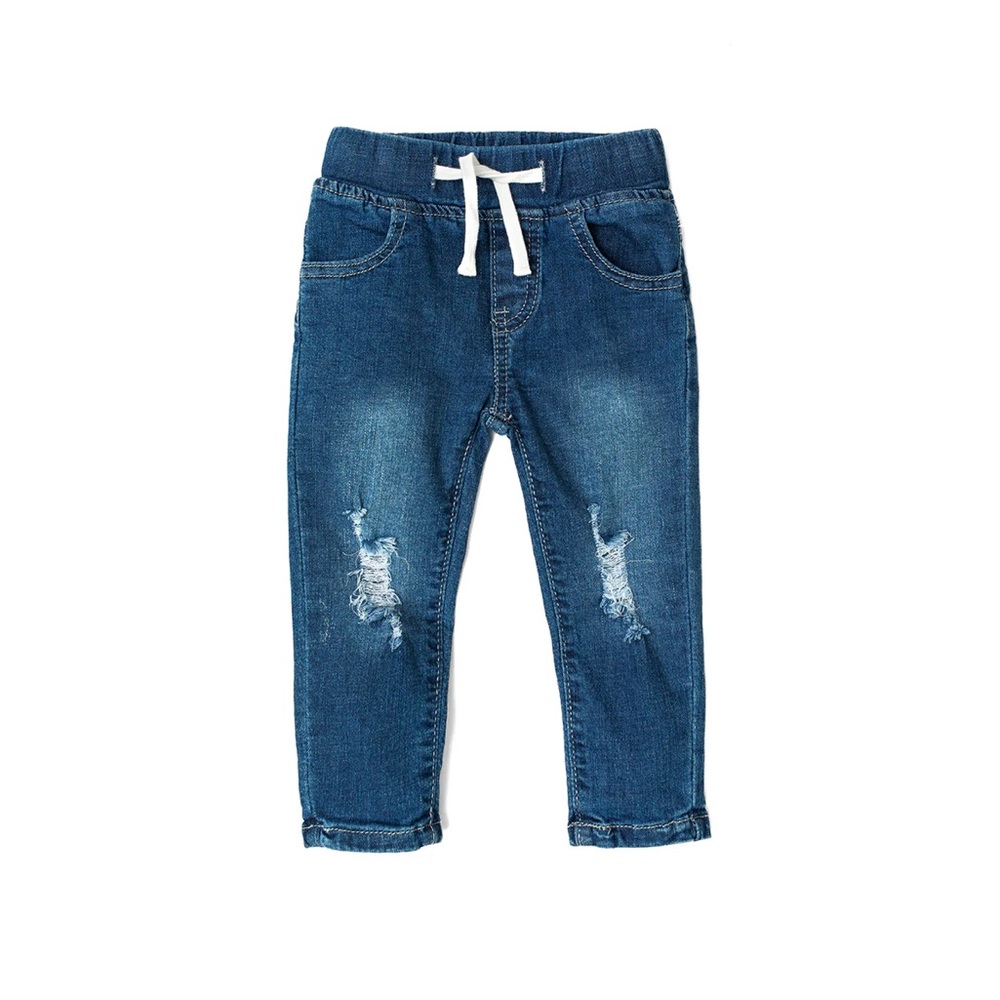NWT Little Bipsy baby classic distressed jeans 18-24m